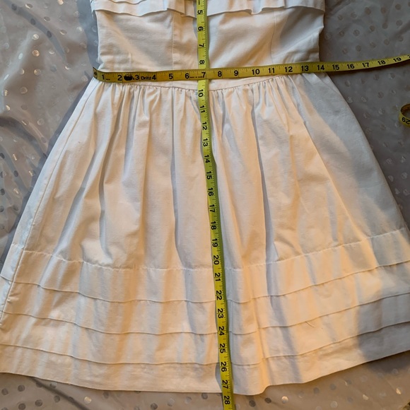 DONATED 🌸 Layered strapless white fit and flare dress - Picture 8 of 8